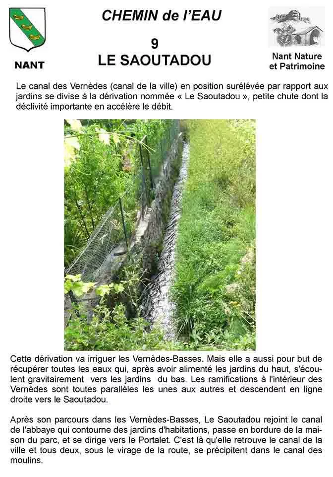 Chemin de l'eau à Nant Aveyron Occitanie