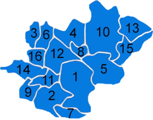 Les communes qui composent la communauté de communes Larzac-Vallées sont les suivantes