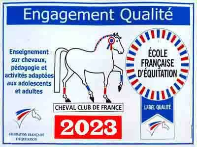 Engagement chevaux de la qualité des services du poney club et du centre équestre Larzac en Aveyron